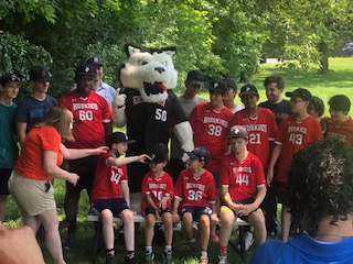 Challenger League and the Huskies mascot!